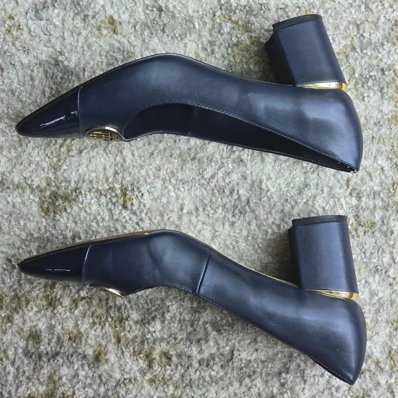 Tommy Hilfiger Cap Toe Block Heel Pump Neysa 2 Navy - Picture 6 of 8